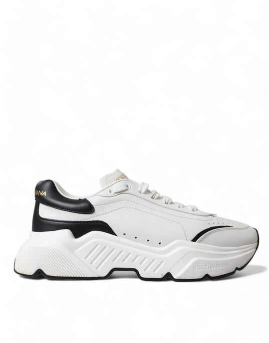 Zapatillas Portofino BlancoNegro de Piel - Image 1