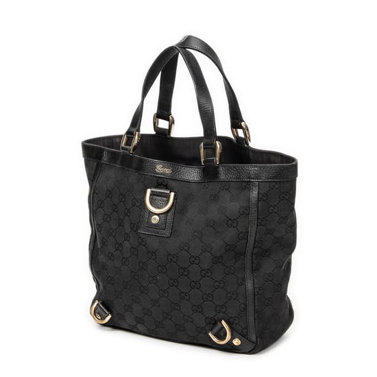 Gucci Small Abbey D-Ring Tote  en Negro Lienzo - Image 2