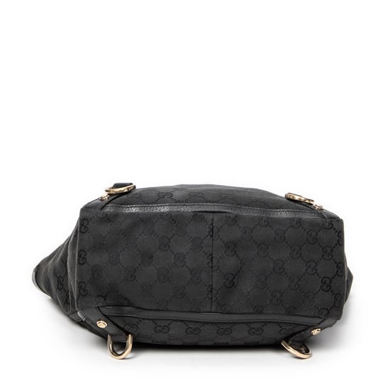 Gucci Small Abbey D-Ring Tote  en Negro Lienzo - Image 6