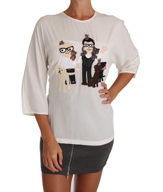 Blusa de Seda con Apliques - Image 1