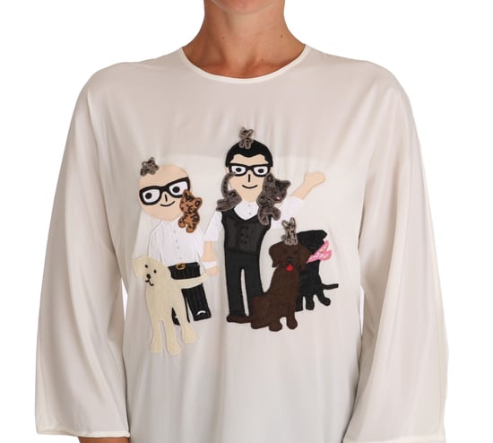 Blusa de Seda con Apliques - Image 3
