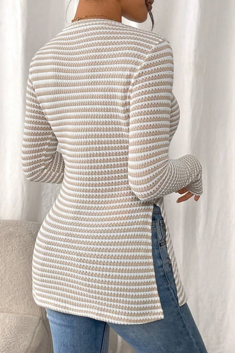 Blusa de Manga Larga a Rayas - Image 2