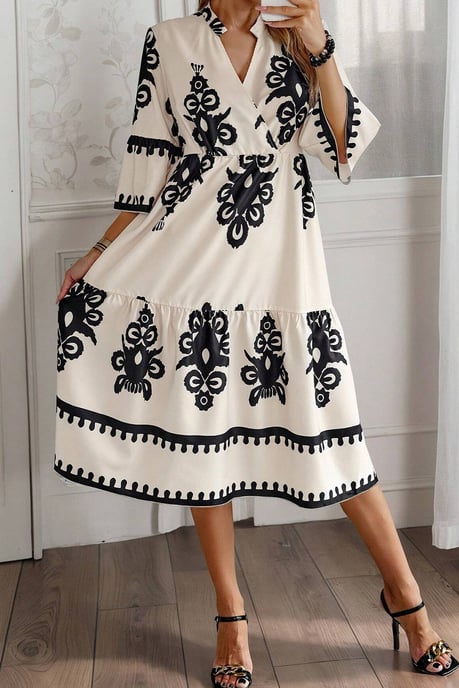 Vestido midi con estampado floral - Image 4