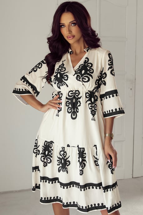 Vestido midi con estampado floral - Image 5