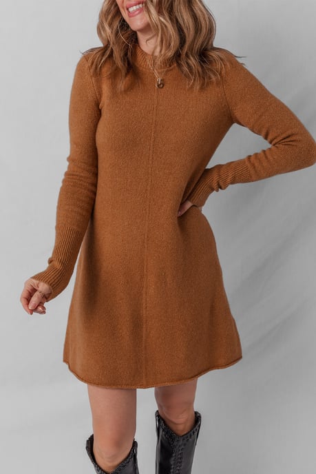 Vestido de punto Aline de manga larga - Image 4