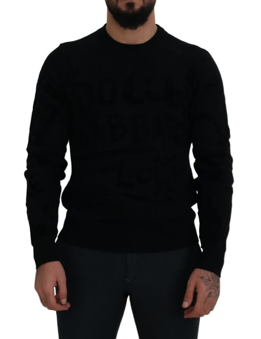 Suéter Negro con Estampado de Graffiti Tsh83110 - Image 1