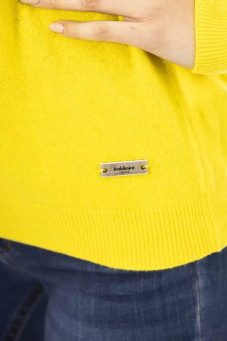 Suéter de Cuello Redondo de Cachemira Amarillo - Image 4
