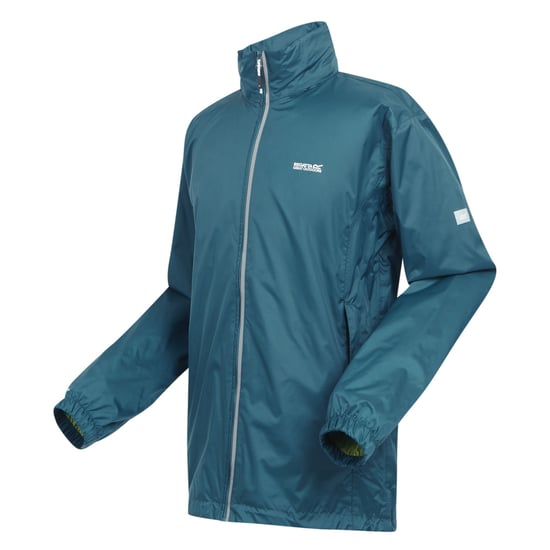 Regatta Mens Lyle IV Waterproof Hooded Jacket (Moroccan Blue/Citron Lime) - Image 3