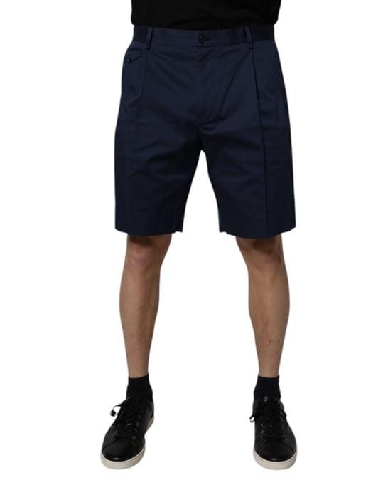 Pantalones Cortos de Algodón Plisados - Image 1