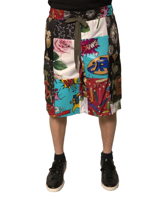 Pantalones Cortos Patchwork Multicolor - Image 2