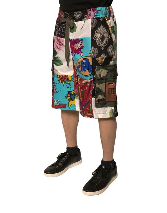 Pantalones Cortos Patchwork Multicolor - Image 3