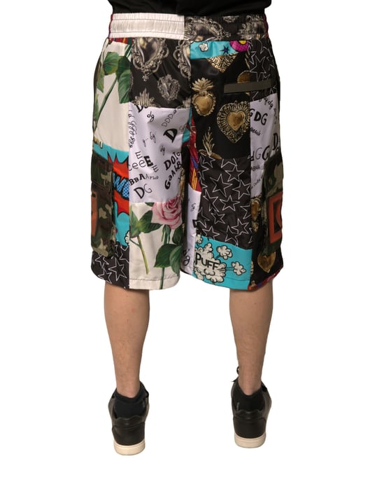 Pantalones Cortos Patchwork Multicolor - Image 4