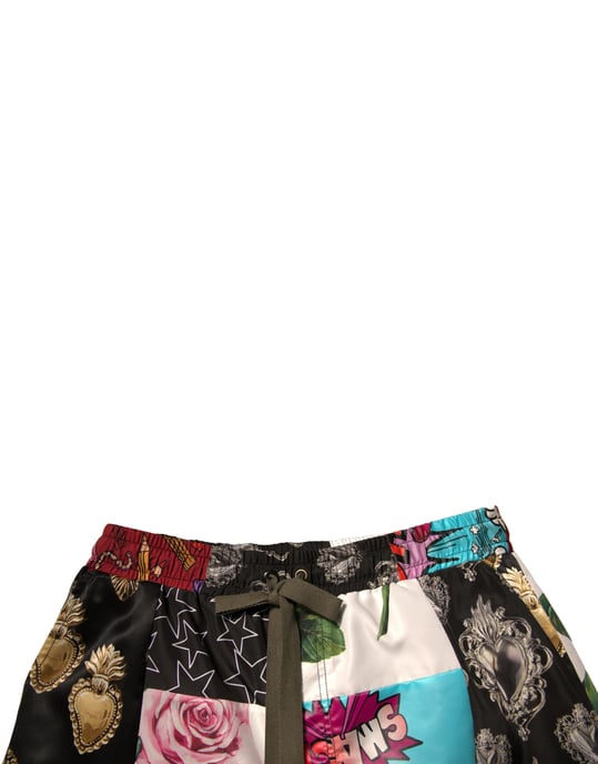 Pantalones Cortos Patchwork Multicolor - Image 5