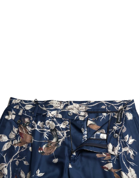 Pantalones Cortos de Seda con Estampado de Pájaro - Image 5