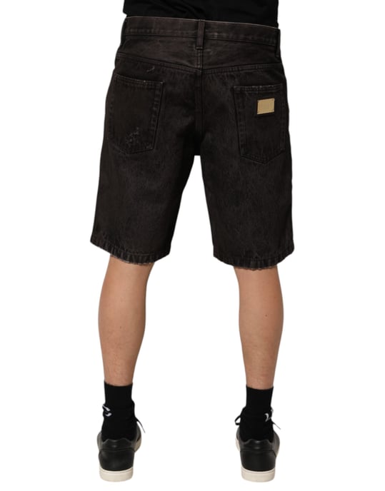 Pantalones Cortos de Mezclilla Desgastados y Rasgados - Image 4