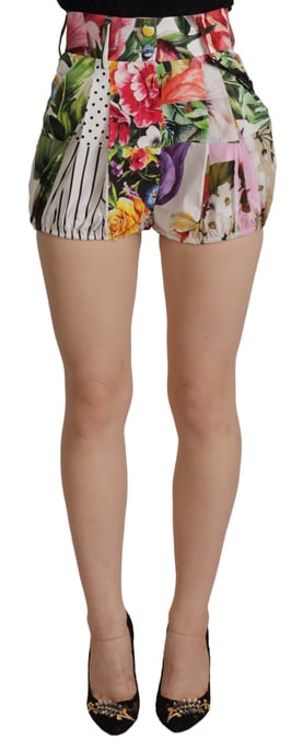 Shorts de Parchwork Floral Ajuste Relajado - Image 1