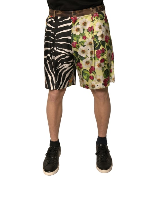 Pantalones Cortos de Verano con Estampado Floral de Cebra - Image 2