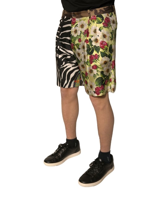 Pantalones Cortos de Verano con Estampado Floral de Cebra - Image 3