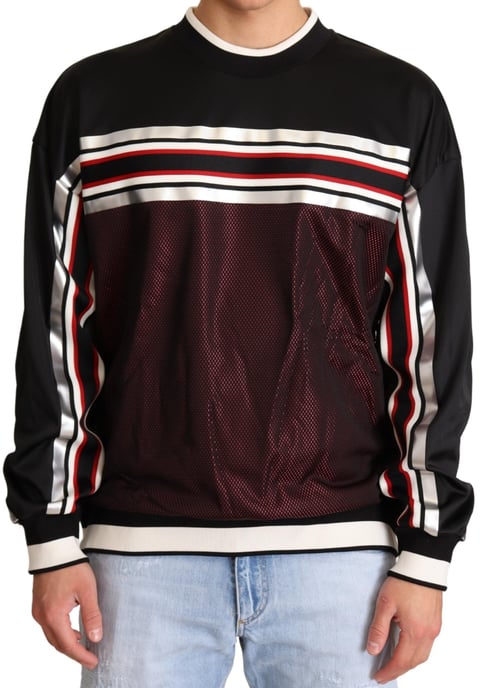 Sudadera de punto negro y rojo - Image 1
