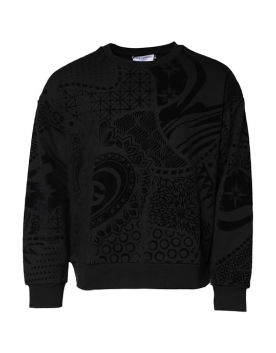 Sudadera de cuello redondo con estampado de terciopelo - Image 2
