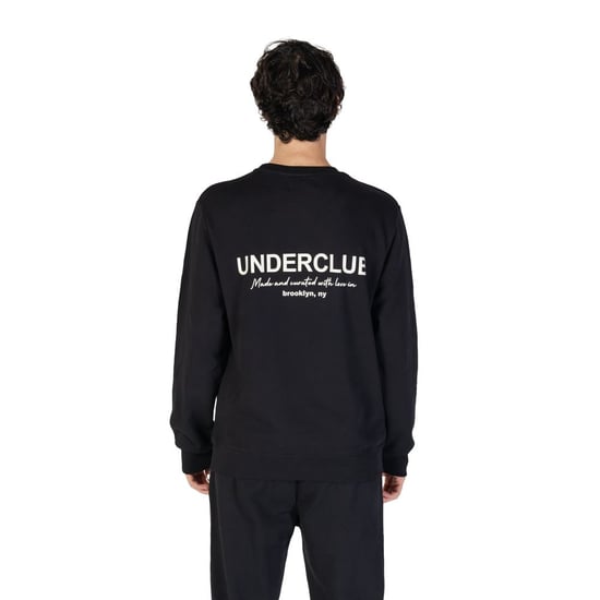 Sudadera negra con cuello redondo - Image 2