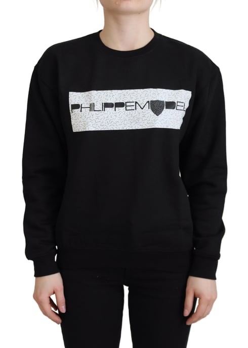 Sudadera negra con estampado gráfico - Image 1