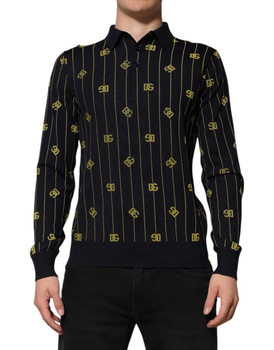 Polo de manga larga con estampado de logo - Image 1