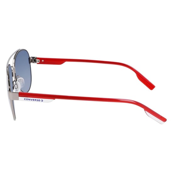 Gafas de sol aviador con marco de metal y acentos rojos - Image 3