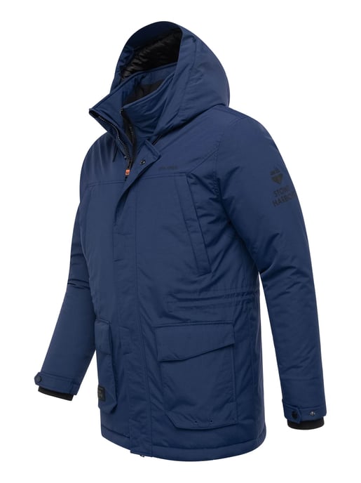 Parka de hombre Stone Harbour Wadiim con capucha y cremallera doble - Image 3
