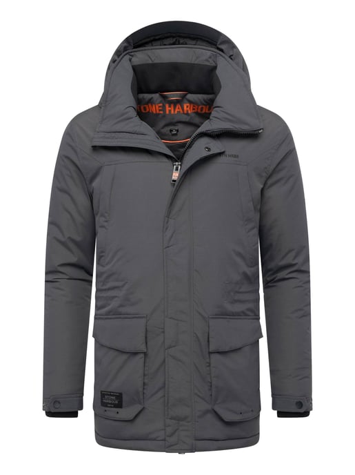 Parka de hombre Stone Harbour Wadiim con capucha y cremallera doble - Image 1