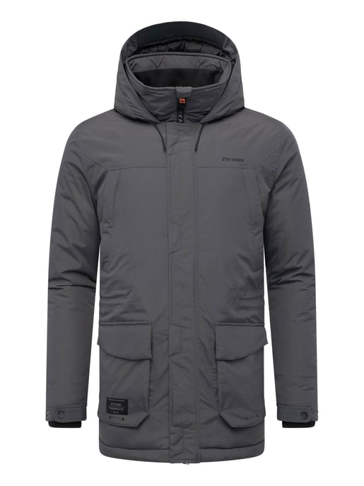 Parka de hombre Stone Harbour Wadiim con capucha y cremallera doble - Image 2