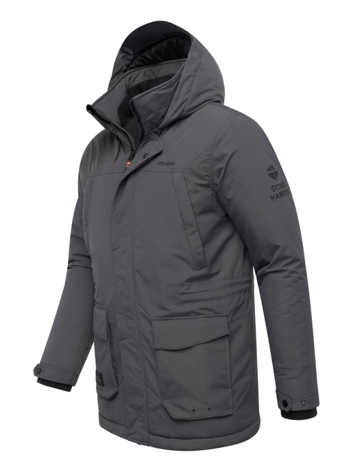 Parka de hombre Stone Harbour Wadiim con capucha y cremallera doble - Image 3
