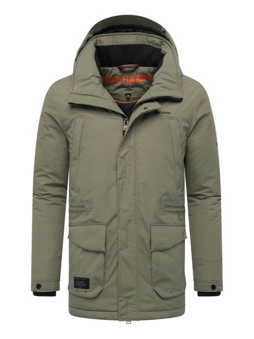 Parka de hombre Stone Harbour Wadiim con capucha y cremallera doble - Image 1