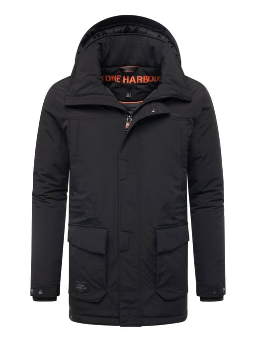 Parka de hombre Stone Harbour Wadiim con capucha y cremallera doble - Image 1