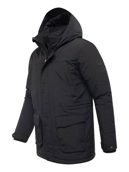 Parka de hombre Stone Harbour Wadiim con capucha y cremallera doble - Image 3