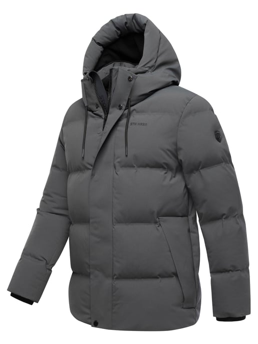 Chaqueta de invierno para hombre Stone Harbour Taviaan con capucha forrada y diseño cortaviento - Image 3
