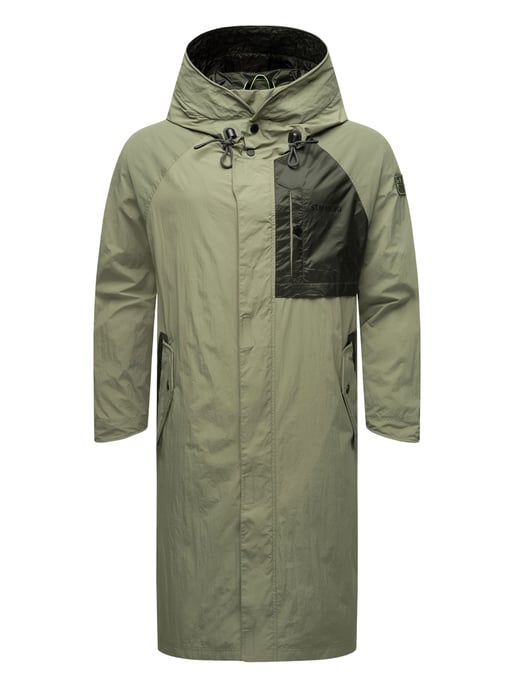 Gabardina impermeable para hombre Stone Harbour Zafaar, corte largo y resistente al viento y al agua - Image 2