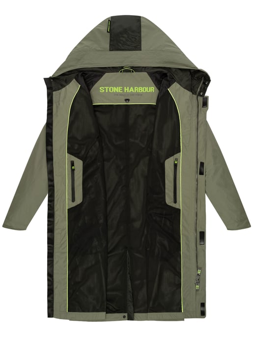 Gabardina impermeable para hombre Stone Harbour Zafaar, corte largo y resistente al viento y al agua - Image 5