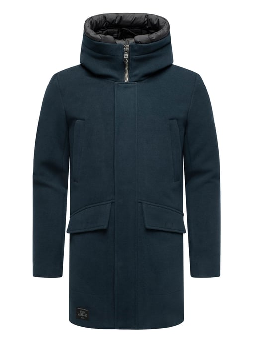 Abrigo de invierno para hombre Stone Harbour Fenroos con acabado tipo lana y capucha desmontable - Image 2
