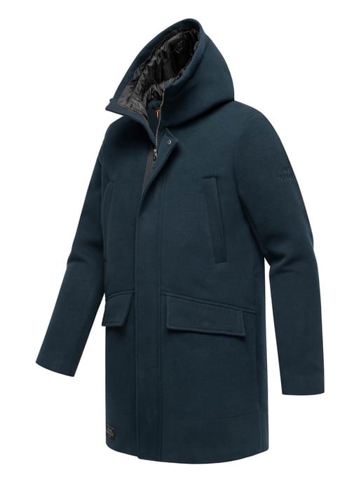 Abrigo de invierno para hombre Stone Harbour Fenroos con acabado tipo lana y capucha desmontable - Image 3