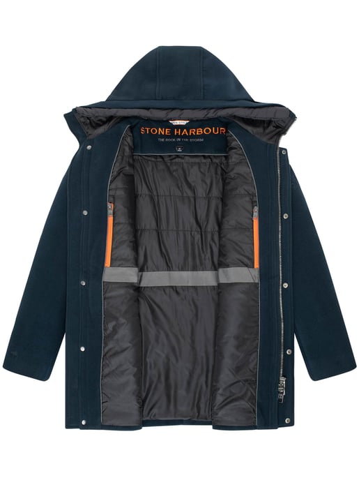Abrigo de invierno para hombre Stone Harbour Fenroos con acabado tipo lana y capucha desmontable - Image 5