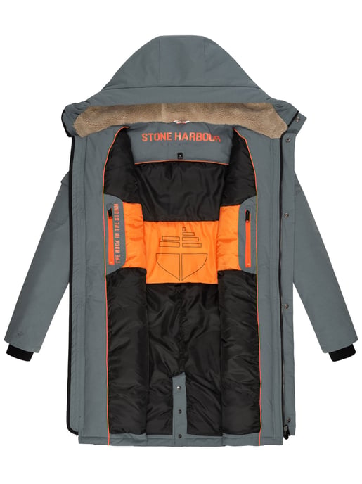 Chaqueta de invierno para hombre Stone Harbour Cyriaan con capucha forrada y diseño cortaviento - Image 5
