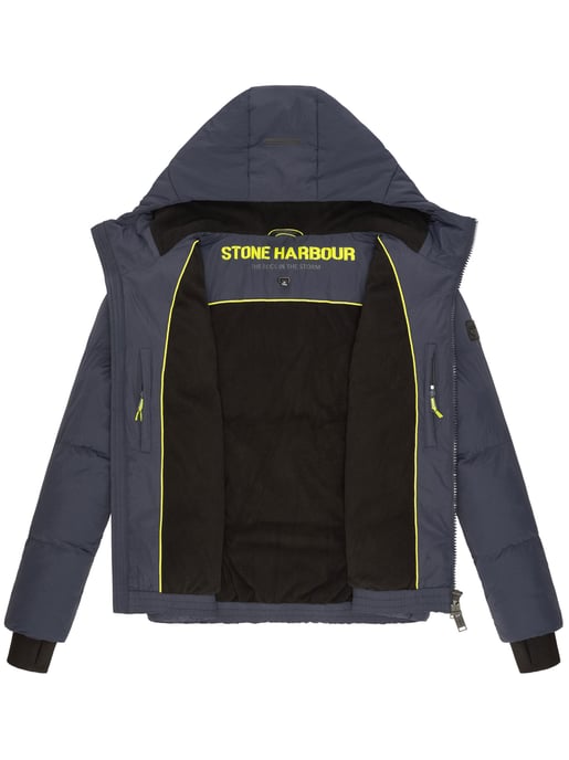 Chaqueta acolchada de invierno para hombre Stone Harbour Tayroos con forro polar y cremallera doble - Image 5