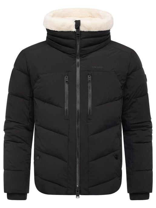 Chaqueta acolchada de invierno para hombre Stone Harbour Ansello con cuello de peluche y forro polar - Image 2