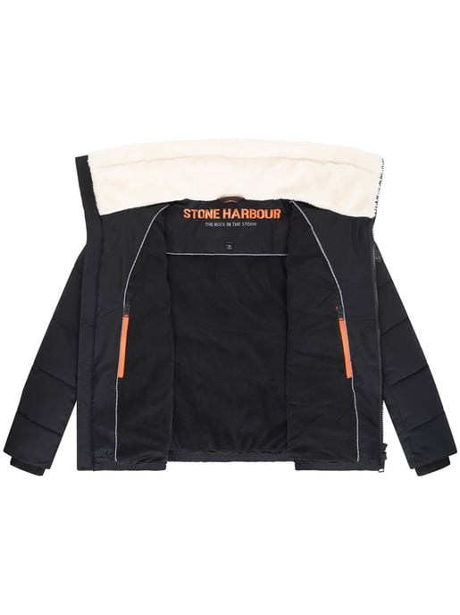 Chaqueta acolchada de invierno para hombre Stone Harbour Ansello con cuello de peluche y forro polar - Image 5