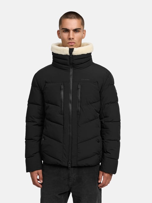 Chaqueta acolchada de invierno para hombre Stone Harbour Ansello con cuello de peluche y forro polar - Image 6