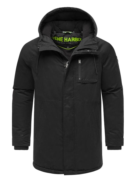 Chaqueta de invierno para hombre Stone Harbour Navroos con cuello de borreguillo desmontable y forro polar - Image 3