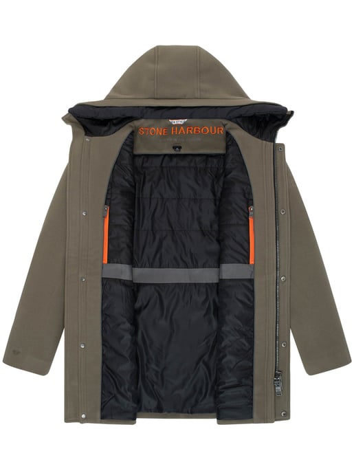 Abrigo de invierno para hombre Stone Harbour Fenroos con acabado tipo lana y capucha desmontable - Image 5
