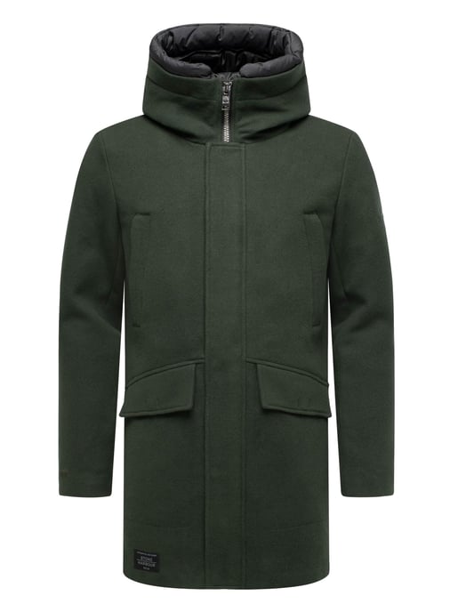 Abrigo de invierno para hombre Stone Harbour Fenroos con acabado tipo lana y capucha desmontable - Image 2