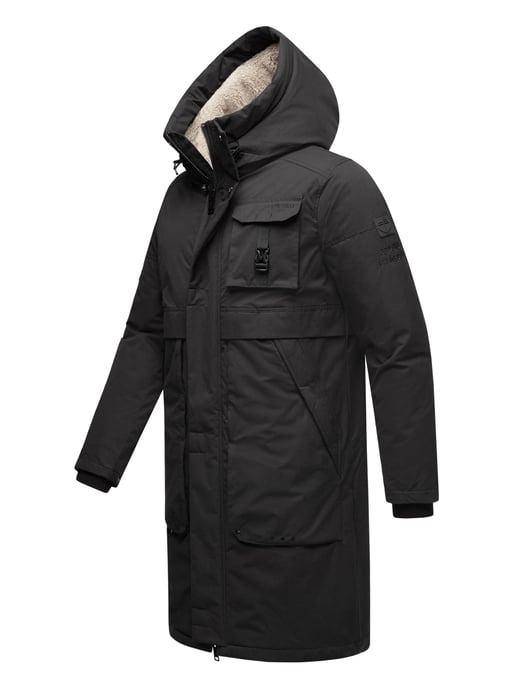 Chaqueta de invierno para hombre Stone Harbour Cyriaan con capucha forrada y diseño cortaviento - Image 3